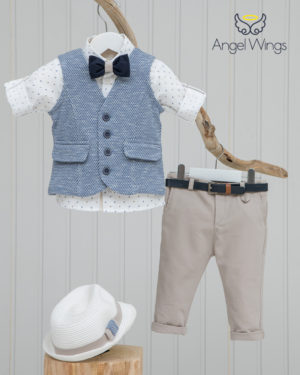 Βαπτιστικό κοστουμάκι για αγόρι 126, Angel Wings, aw-20-126