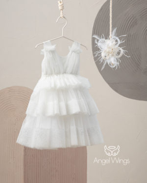 Βαπτιστικό Φορεματάκι για Κορίτσι Carmen, 266 Angel Wings, aw-266