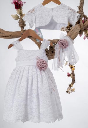 Βαπτιστικό Φόρεμα για κορίτσι Λευκό Κ122 Mak Baby, mak-k122