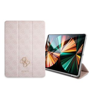 Guess 4G Logo Saffiano Collection Book Cover Θήκη κατάλληλη για Apple iPad Pro 2021 11 (Pink - GUIC11G4GFPI)