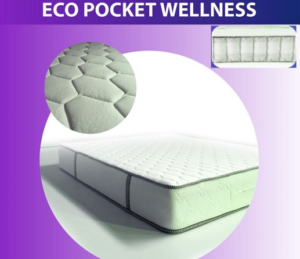 Achaia Strom Economy Pocket Wellness υπέρδιπλο 180x200x23cm ανατομικό με ανεξάρτητα ελατήρια και πλεκτό ύφασμα Aloe Vera