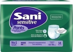 Sani Sensitive Pants Εσώρουχο Ακράτειας No1 Small 14Tεμ