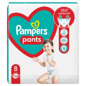 Pampers Pants No8 (19+kg) Συσκ.32 Tεμαχίων Jumbo