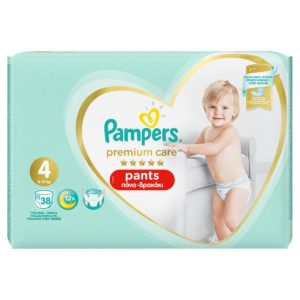 Pampers Premium Pants No4 (9-15kg) 38 Tεμαχίων Jumbo