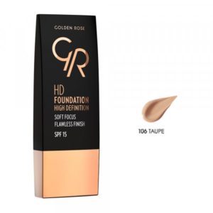 Golden Rose HD Foundation Flawless Finish Spf15 106 Taupe 30ml