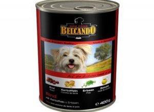 Belcando Κονσέρβα σκύλου. Συσκευασία 6 τεμάχια Χ 800gr σε μορφή πατέ. ΑΡΝΙ, με ρύζι & ντομάτες