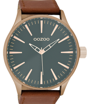 0 OOZOO C8767 Timepieces Brown Leather Strap
