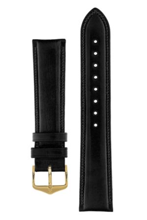 Λουρί Hirsch Ascot 0157-5050 Black Leather Strap