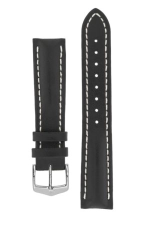 Λουρί Hirsch Heavy Calf 0147-5050 Black Leather Strap