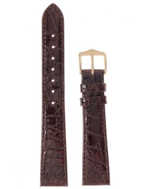 Λουρί Genuine Croco 1890-0810 Brown Leather Strap