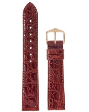 Λουρί Genuine Croco 1890-0870 Light Brown Leather Strap