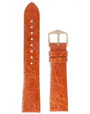 Λουρί Genuine Croco 1890-0876 Orange Leather Strap