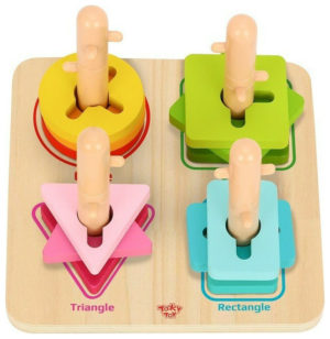 Tooky Toys Ξύλινο Γεωμετρικά Σχήματα Στοίβαξης TL905