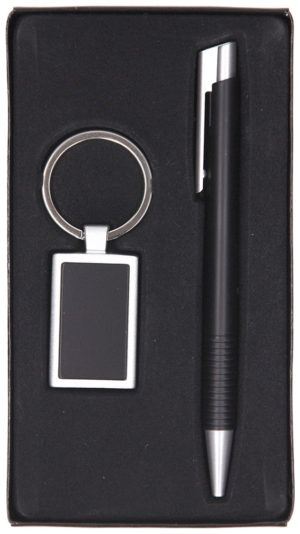 Spirit Ballpoint Pen & Keychain Σετ Italy Μαύρο PM404387