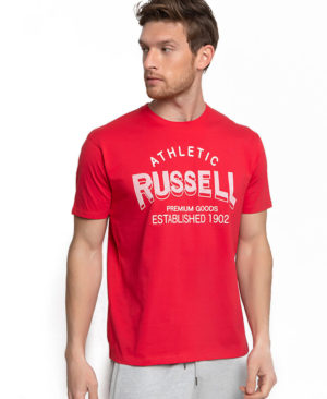 RUSELL Athletic μπλούζα κοντομάνικη TEE SHIRT CREWNECK RED A1-011-1-424