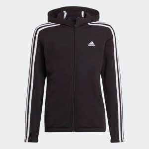 Adidas ΦΟΥΤΕΡ Essentials 3-Stripes Full-Zip Hoodie Black GS2195