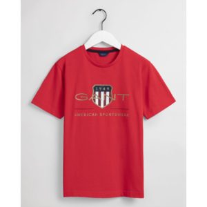 T-shirt παιδικό Logo Shield red Gant οργανικό βαμβάκι
