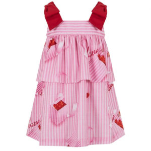 Παιδικό Φόρεμα Lapin House Pink Hearts 12-18 μηνών (80-86εκ.)