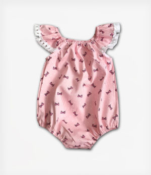 Φορμάκι romper “Bow Pink” Tiny Toes 6-12 μηνών (68-80 εκ.)