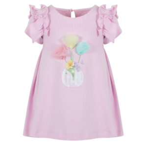 Φόρεμα παιδικό LAPIN Pink Flowers 18-24 μηνών (86-92εκ.)