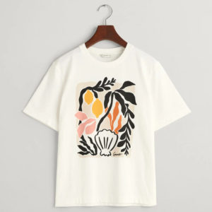T-shirt γυναικείο GANT Palm Print Eggshell M