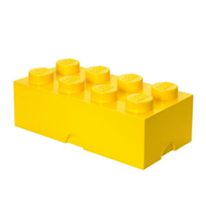 Κουτί αποθήκευσης LEGO®ορθογώνιο μεγάλο κίτρινο 50x25x18cm