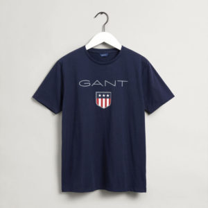 T-shirt Gant παιδικό Navy Blue με logo 7-8 ετών (122-128εκ.)
