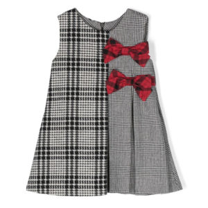 Αμάνικο φόρεμα παιδικό Lapin Καρό Bows 3-4 ετών (98-104εκ.)