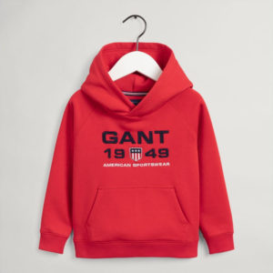 Μπλούζα φούτερ Gant Retro hoody παιδική Red