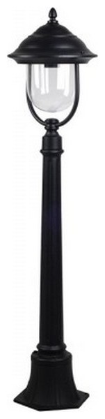 V-TAC Στύλος με Φαναράκι Κήπου Μαύρος 110cm με ντουι Ε27 IP44 7530