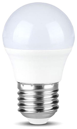 V-TAC Λάμπα LED E27 Γλομπάκι SMD 3.7W 230V 320lm 180° IP20 Ψυχρό Λευκό 214207
