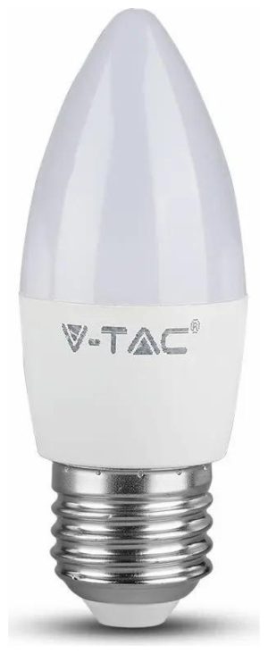 LED V-TAC Λάμπα Ε27 4.5W Κερακι 200° 470lm CRI >80 Ψυχρό Λευκό 6500K 2143441