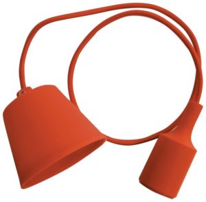 Κρεμαστό Φωτιστικό V-TAC Πορτοκαλί απο Πλαστικό και Σιλικόνη και ντουί Ε27 3484