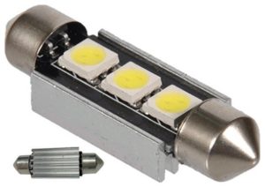 Σωληνωτός LED 36mm Can Bus με 3 SMD 5050 Ψυχρό Λευκό 02613