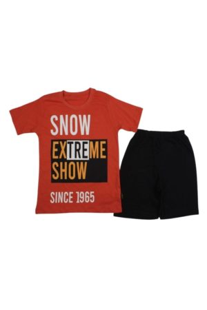 Σετ Παιδικό Μπλουζάκι Παντελονάκι Extreme Show D0700 - ΚΕΡΑΜΙΔΙ