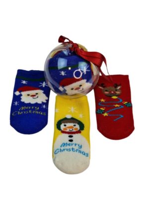 Χριστουγεννιάτικες Παιδικές Κάλτσες Σετ 3 τμχ. R0723 - ΠΟΛΥΧΡΩΜΟ