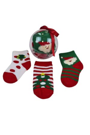 Χριστουγεννιάτικες Παιδικές Κάλτσες Σετ 3 τμχ. Q0723 - ΠΟΛΥΧΡΩΜΟ