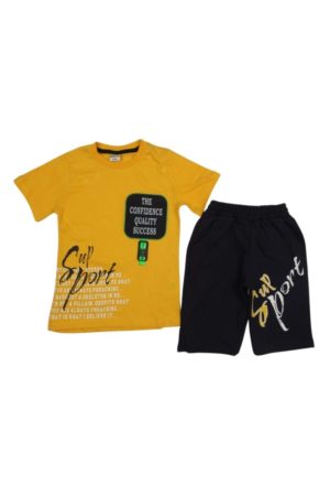 Σετ Παιδικό Μπλουζάκι Παντελονάκι Support W7152 - ΚΙΤΡΙΝΟ