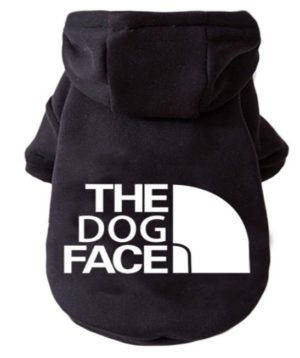 Φούτερ με Κουκούλα The Dog Face για Σκύλο Μαύρο XXL: 37cm