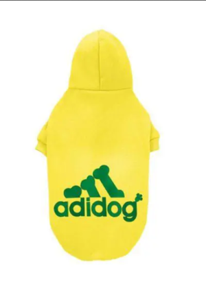 Φούτερ με Κουκούλα Adidog για Σκύλο Κίτρινο M: 25cm