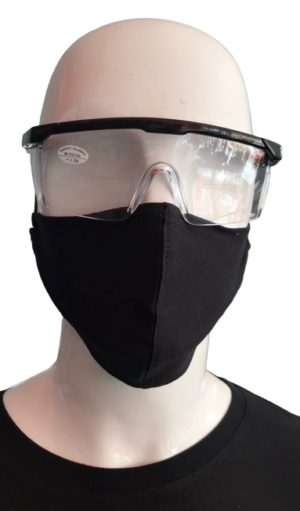 Μάσκα Προστασίας Υφασμάτινη Επαναχρησιμοποιούμενη Μαύρη One Size