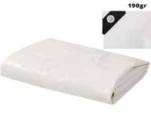 Μουσαμάς Αδιάβροχος Λευκός 6Χ12 190 ΓΡ/ΤΜ Με Προστασία PVC