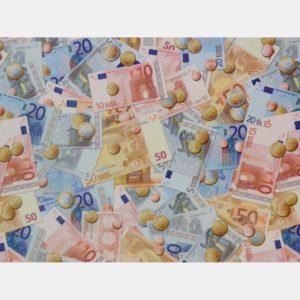 Χαρτόνι 50x70cm Χαρτονομίσματα Ευρώ (Διπλής Όψης)