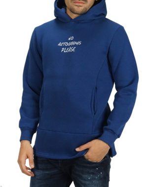 Real Brand Ανδρικό Βαμβακερό Φούτερ Μπλε Ρουά Regular Fit (06-0521) (100% Βαμβάκι)