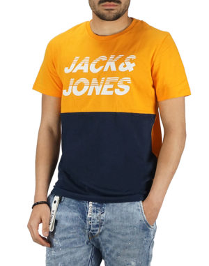 Jack & Jones Ανδρική Βαμβακερή Μπλούζα BREAK Πορτοκαλί Regular Fit (12200211) (100% Βαμβάκι)