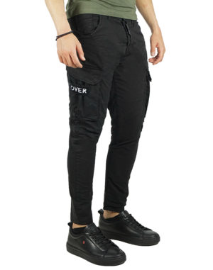 Cover Ανδρικό Βαμβακερό Παντελόνι ELVIS Μαύρο Slim Fit (T0185-24) (98% Βαμβάκι, 2% Ελαστάνη)