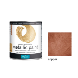 Ακρυλικό χρώμα νερού με πλούσια μεταλλική απόχρωση Polyvine Metallic 500ml - Copper