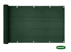 Διαχωριστικό δίχτυ μπαλκονιού πράσινο με κρίκους 160gr/m² 1,50x6m GRASHER 103836