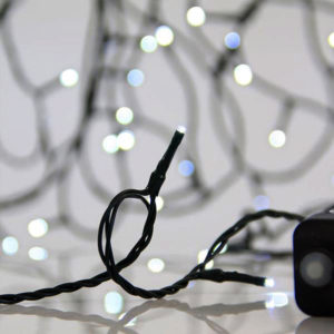 300 Χριστουγεννιάτικα λαμπάκια LED με μετασχηματιστή και 8 προγράμματα τριακόσια σε σειρά με ψυχρό λευκό φως | Eurolamp | 600-11540