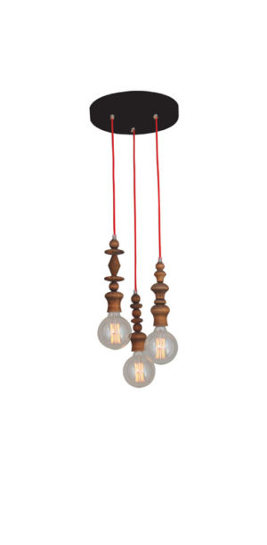 HL-042R-3P MELODY AGED WOOD PENDANT | Homelighting | 77-2739